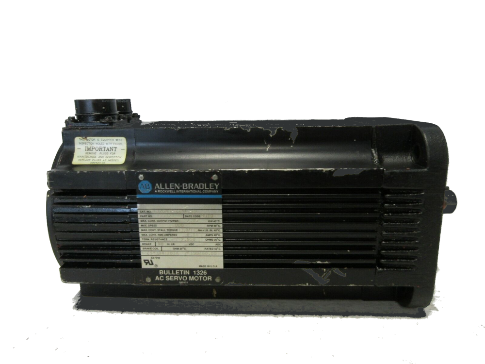 Allen Bradley 1326AB-A515E-21-A5 MTR,AC,SERVO,92IN-LB/10.4N-M,3K RPM,90V BRK,MET