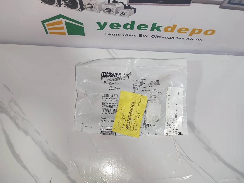 Phoenix Contact SACC-M12FR-4PL SH ( Üniversal, 4 konumlu, korumalı, açılı M12 soketli, kodlama: A, basmalı kilitli yaylı bağlantı, tırtıllı malzeme )