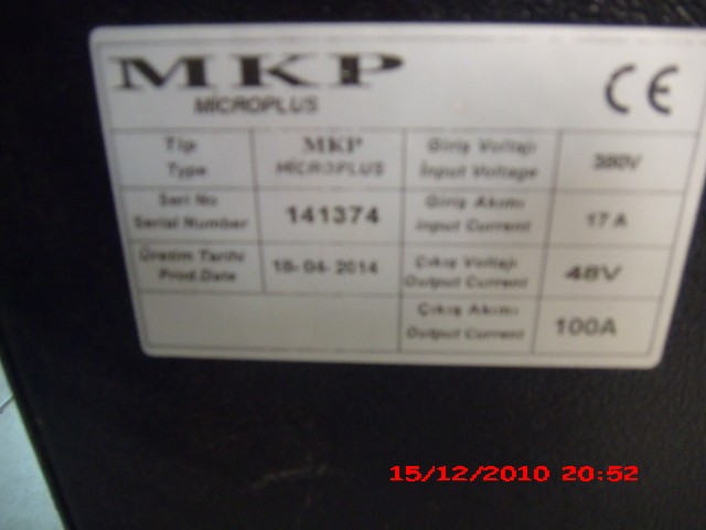 MKP MICROPLUS ELEKTRİKLİ FORKLİFT ŞARJ CİHAZI 48V 100A