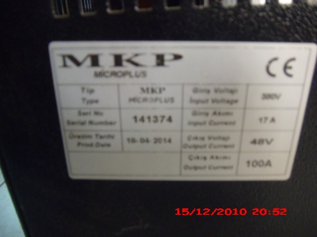 MKP MICROPLUS ELEKTRİKLİ FORKLİFT ŞARJ CİHAZI 48V 100A